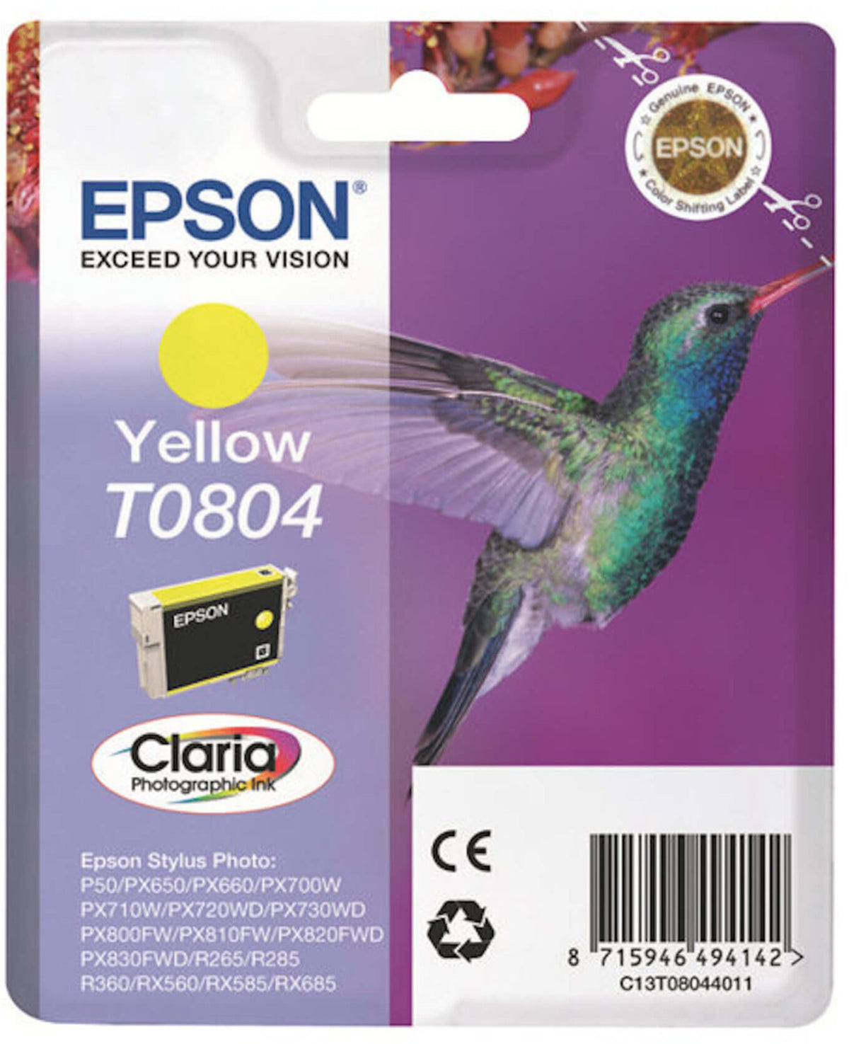 Epson Tintenpatrone in Farbe yellow