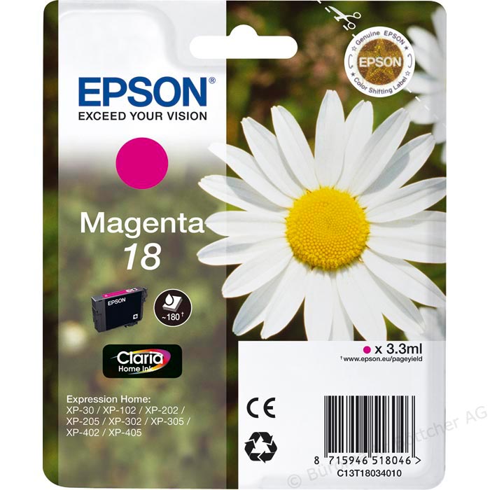 Epson Tintenpatrone in Farbe magenta