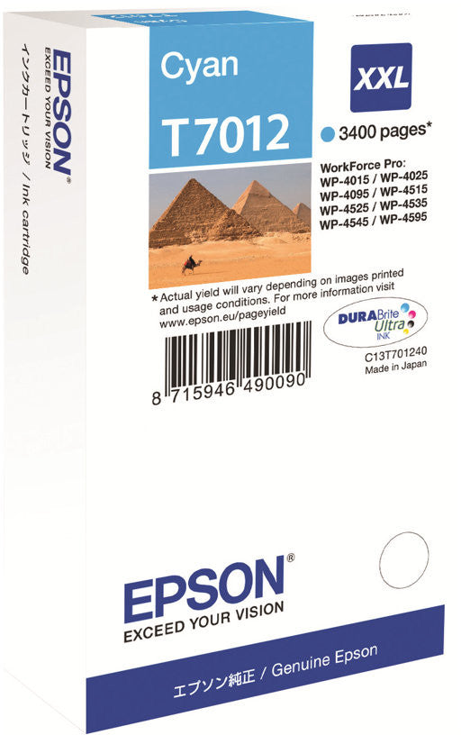 Epson T7012 Tintenpatrone in Farbe cyan
