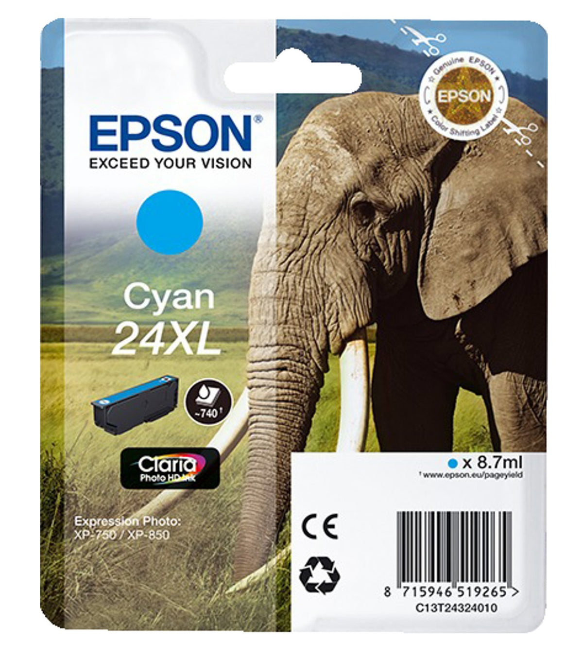 Epson Tintenpatrone in Farbe cyan