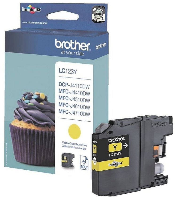 Brother LC-123Y Tintenpatrone in Farbe yellow