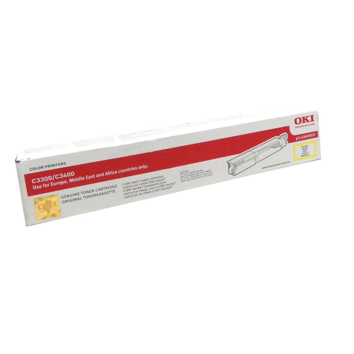 Oki Toner in Farbe yellow