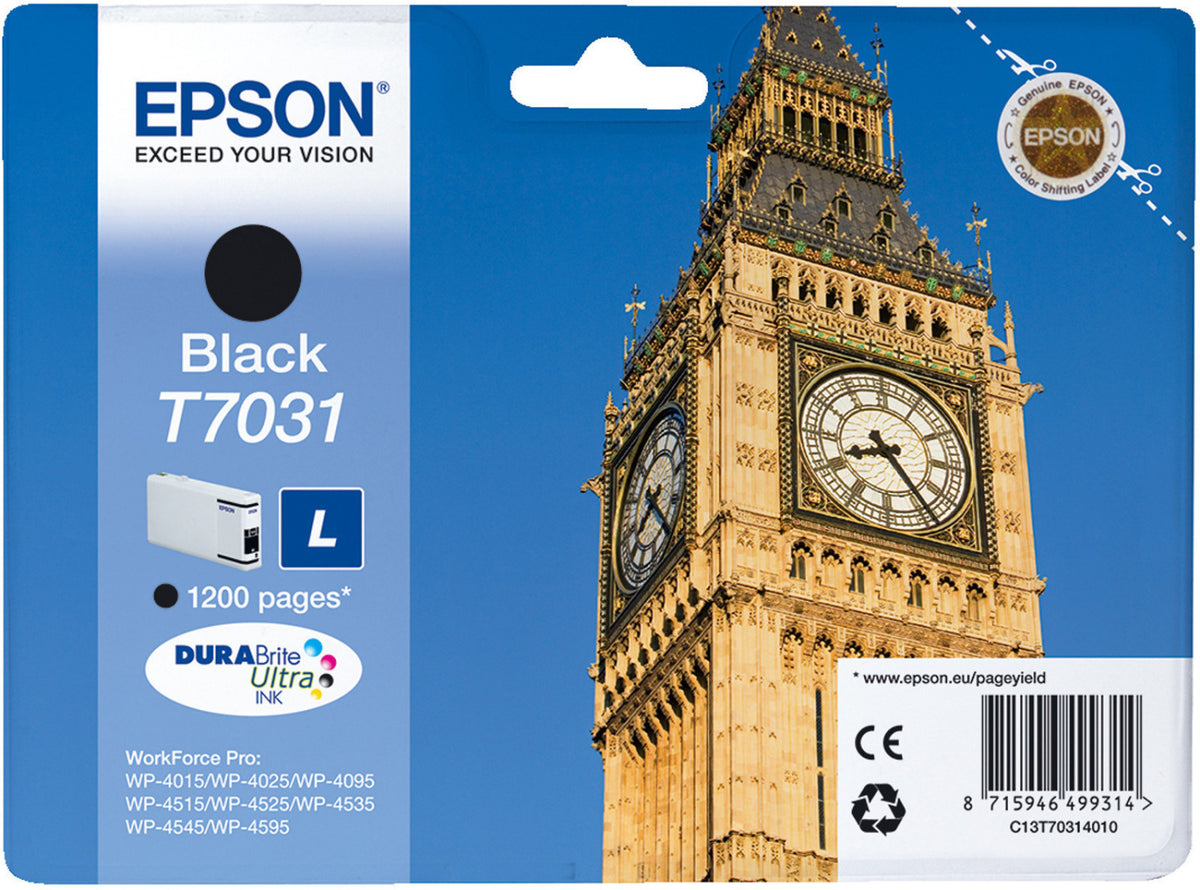 Epson T7031 Tintenpatrone in Farbe black