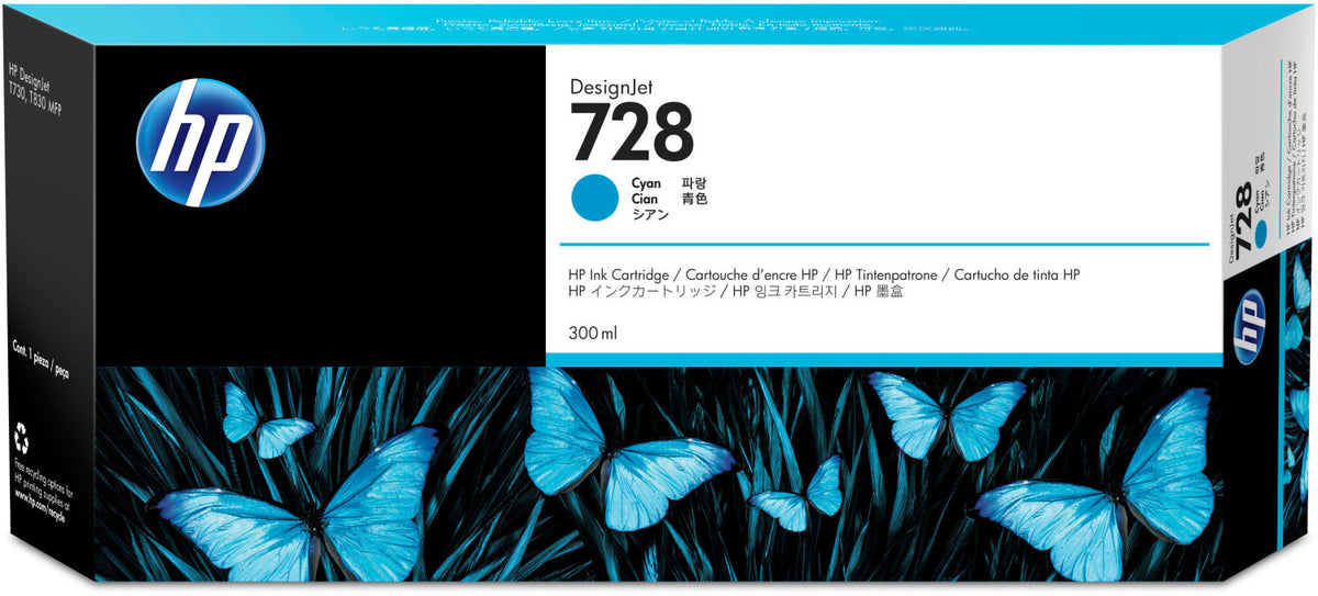 HP F9K17A Tintenpatrone in Farbe cyan