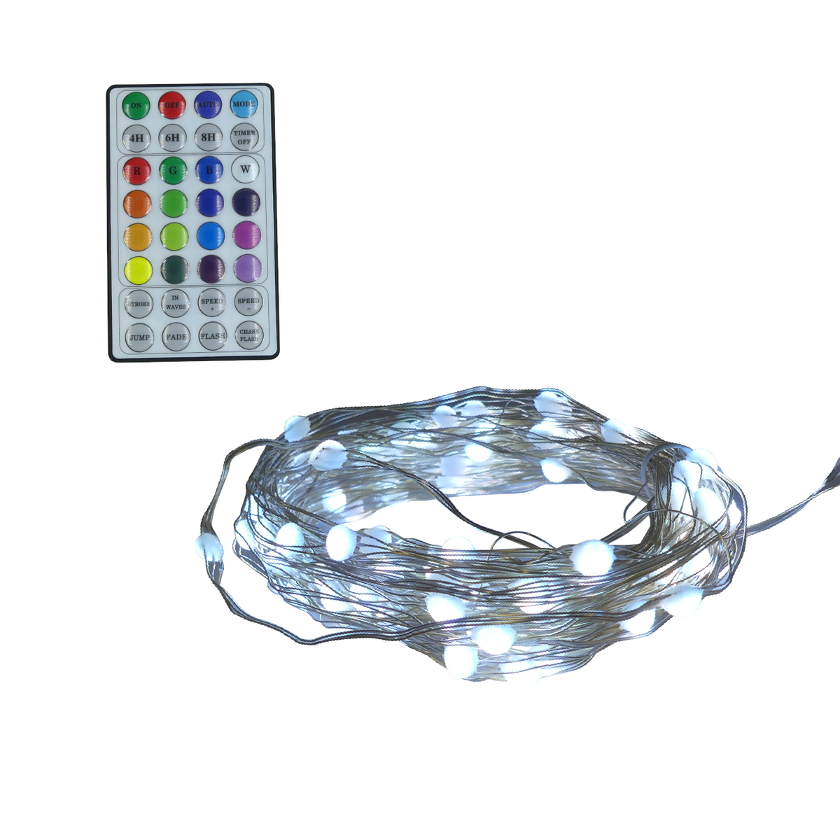 100 LED Lichterkette mit Fernbedienung