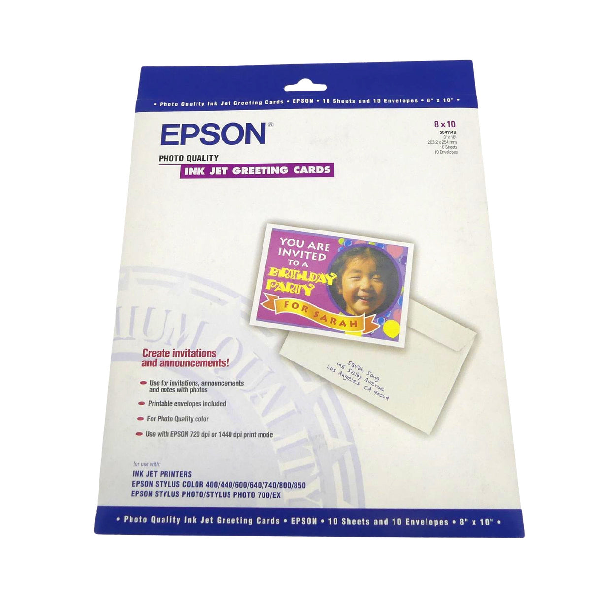 Epson S041149 INK JET GREETING CARDS