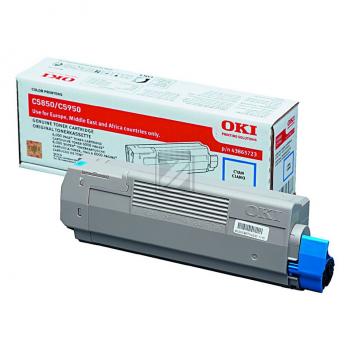 Oki Toner in Farbe cyan