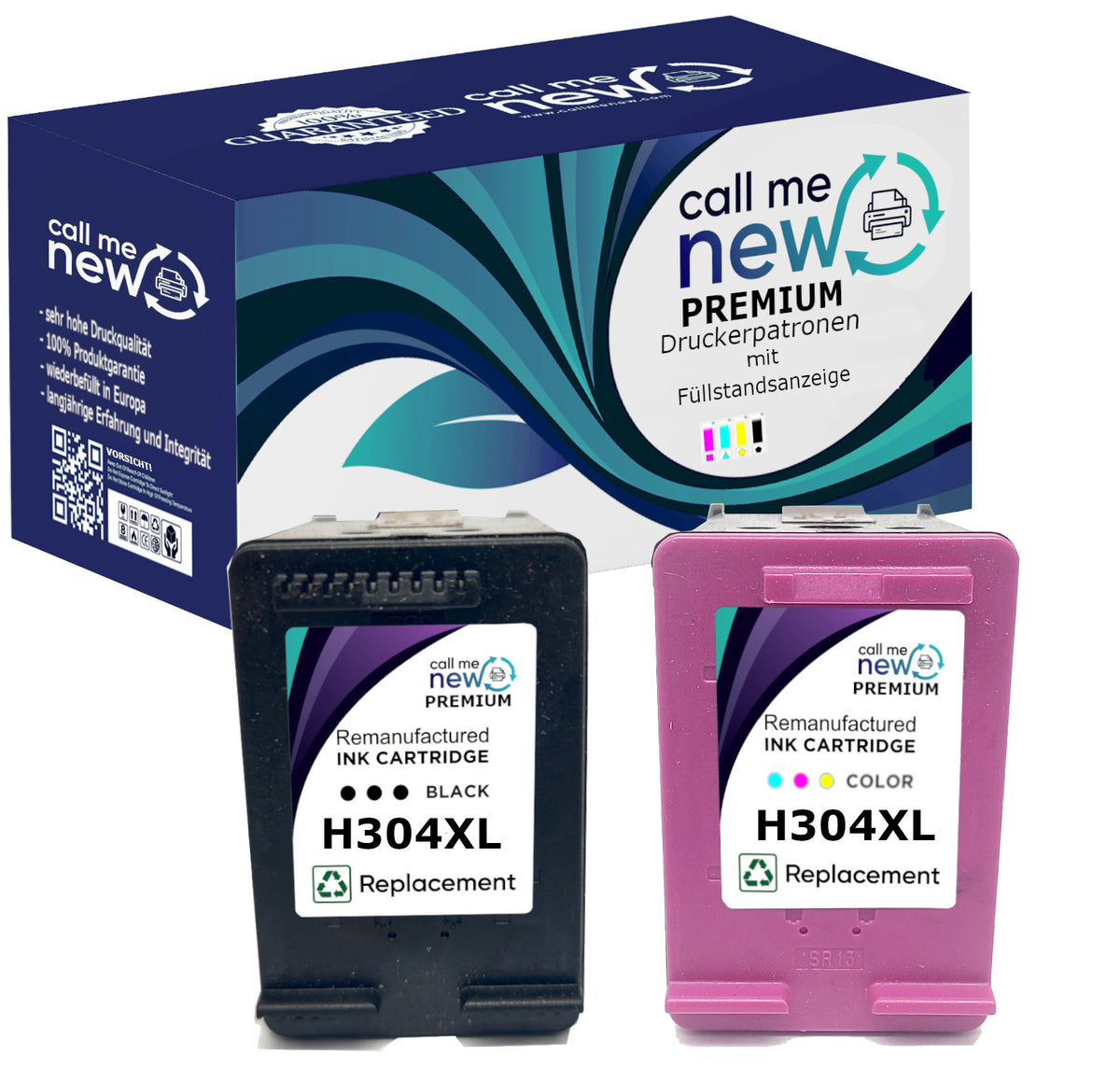 HP 304XL Tintenpatrone in Farbe black-tri-color
