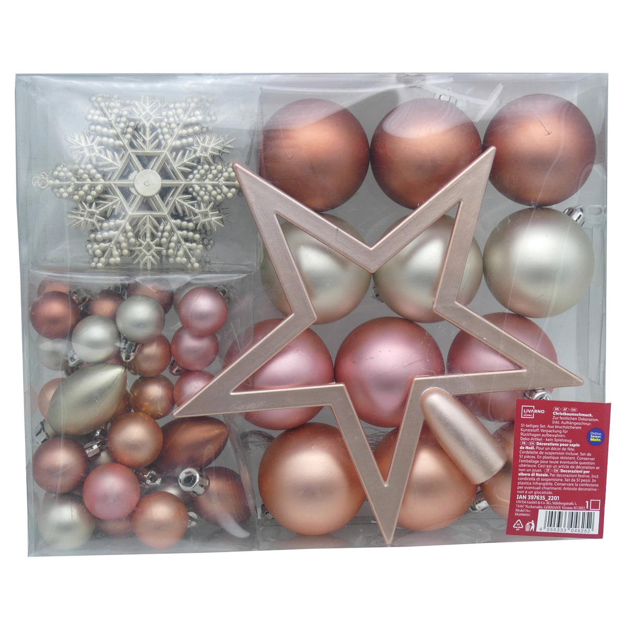 Livarno home Christbaumschmuck rosa