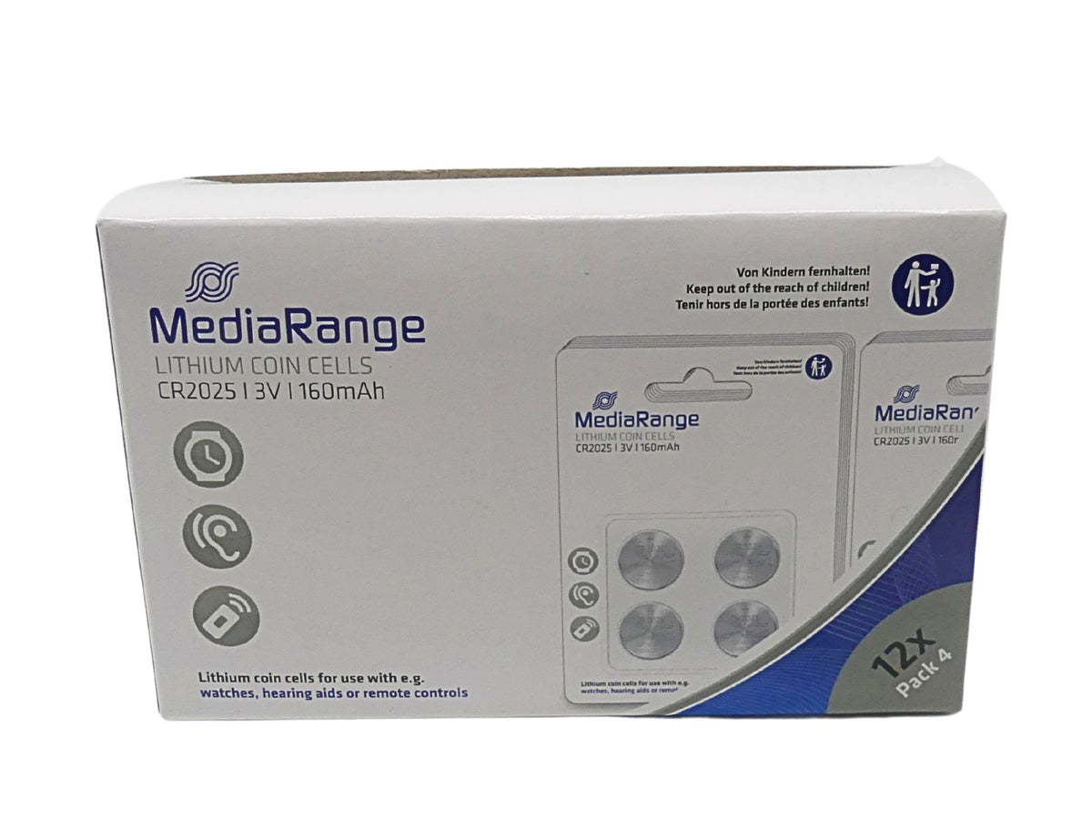 12x4 MediaRange CR2025 Batterie
