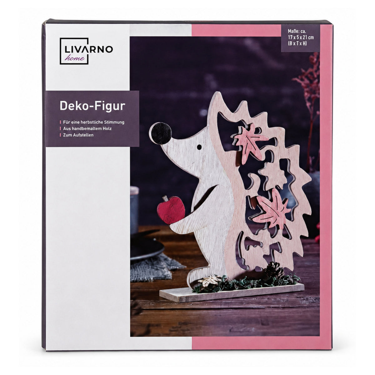 LIVARNO Home Deko-Figur Igel Aus Holz – Herbstdekoration