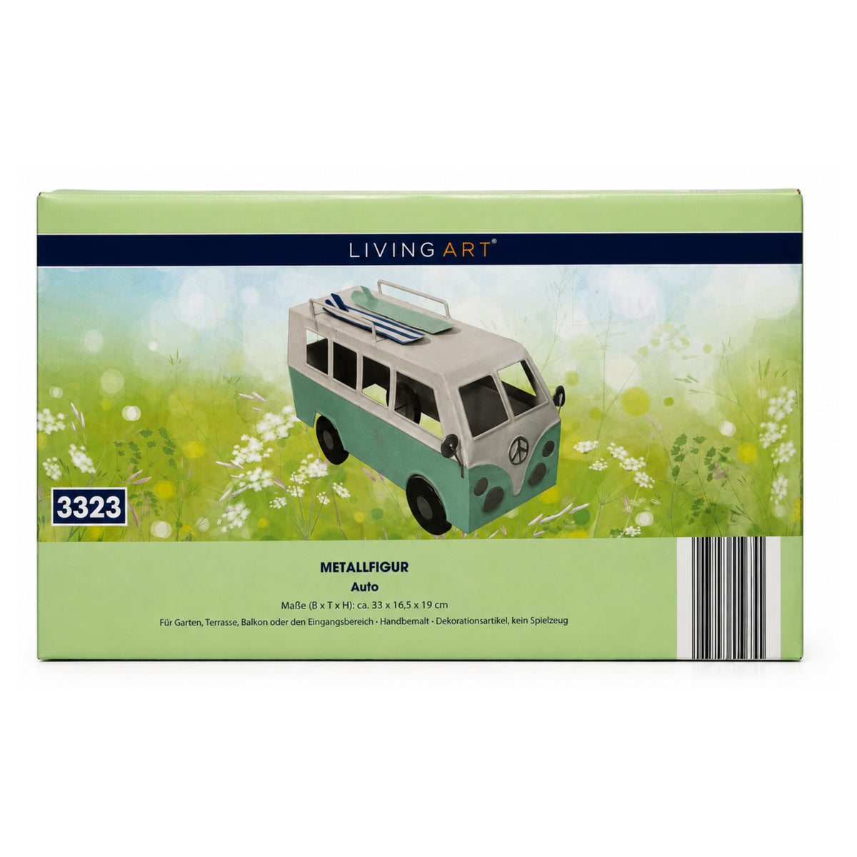 Living Art Metallfigur Auto – Dekorativer Retro-Bus B-Ware
