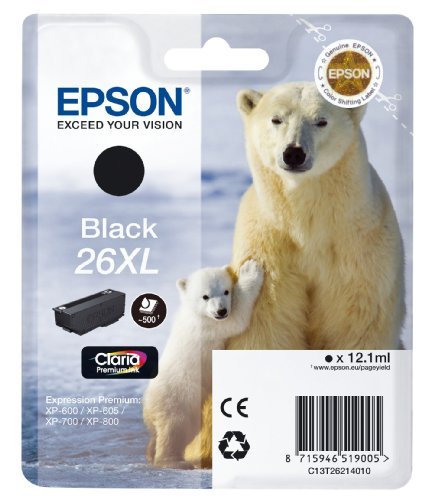Epson 26XL Tintenpatrone in Farbe black