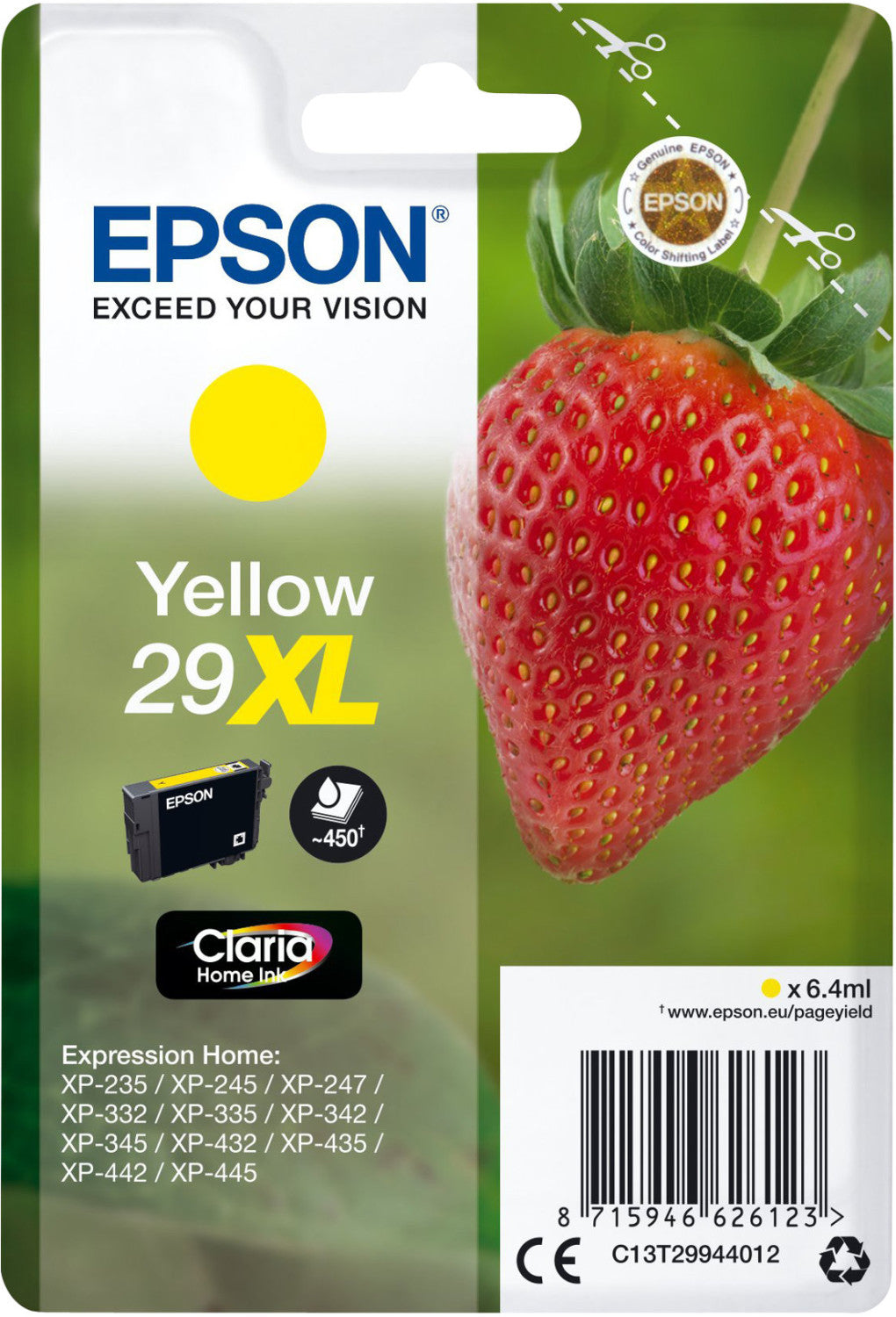 Epson 29XL Tintenpatrone in Farbe yellow