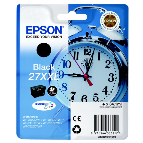 Epson 27XXL Tintenpatrone in Farbe black