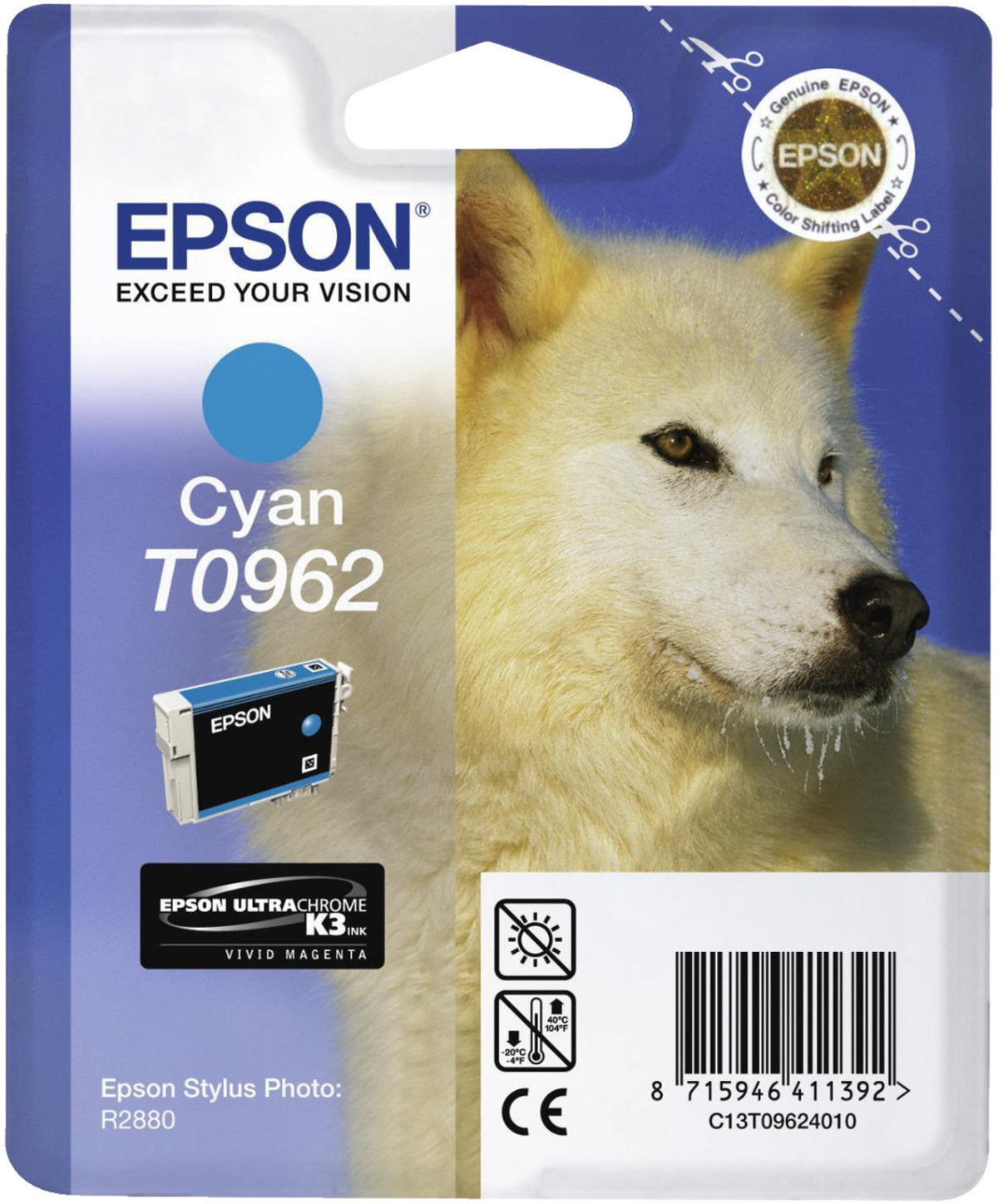 Epson T0962 Tintenpatrone in Farbe cyan