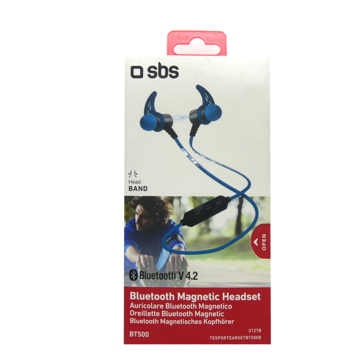 SBS Bluetooth Magnetic Headset bl. 31278