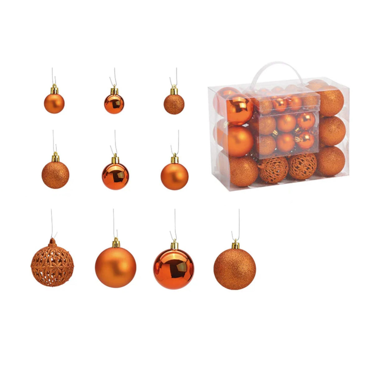50er Weihnachtskugel Set Kupfer