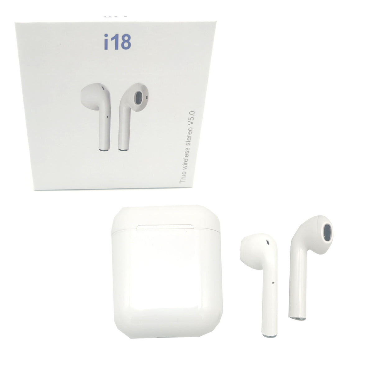 TWS i18 wireless stereo Headset weiß 5.0