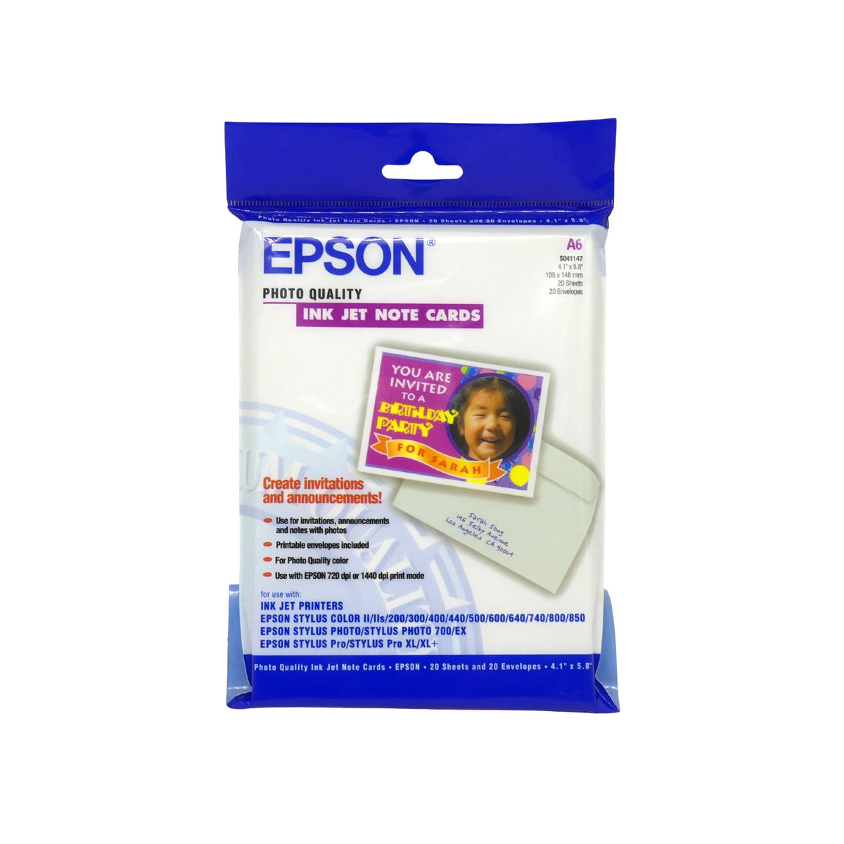 Epson S041147 INK JET Note Cards OEM