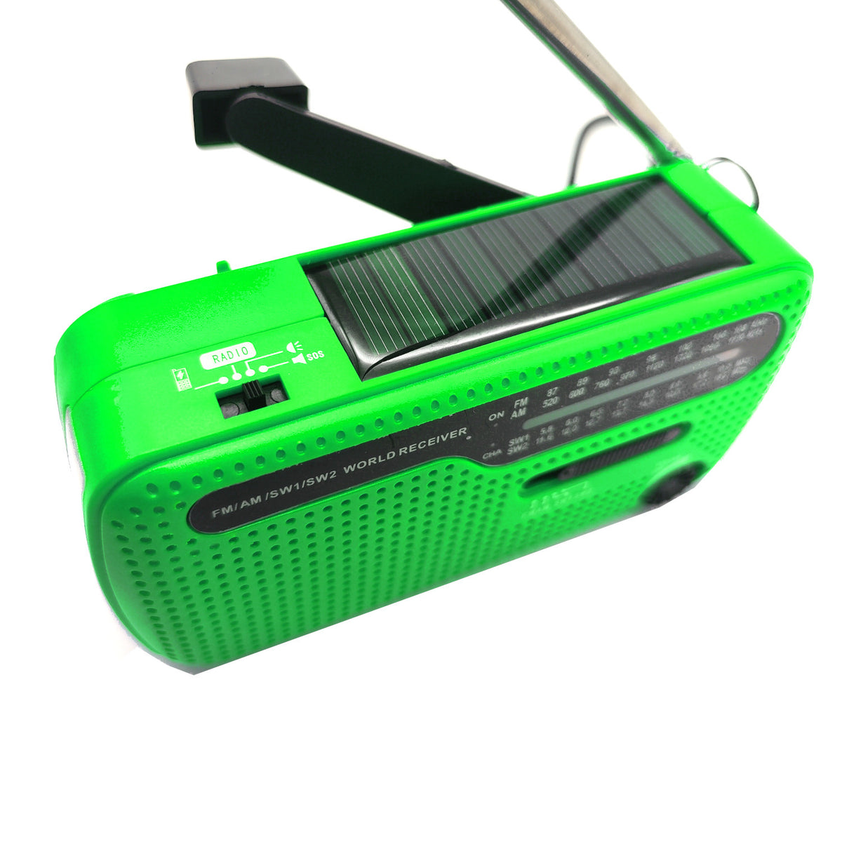 Fit4Blackout Solar-Notfallradio mit Dynamo – Grün