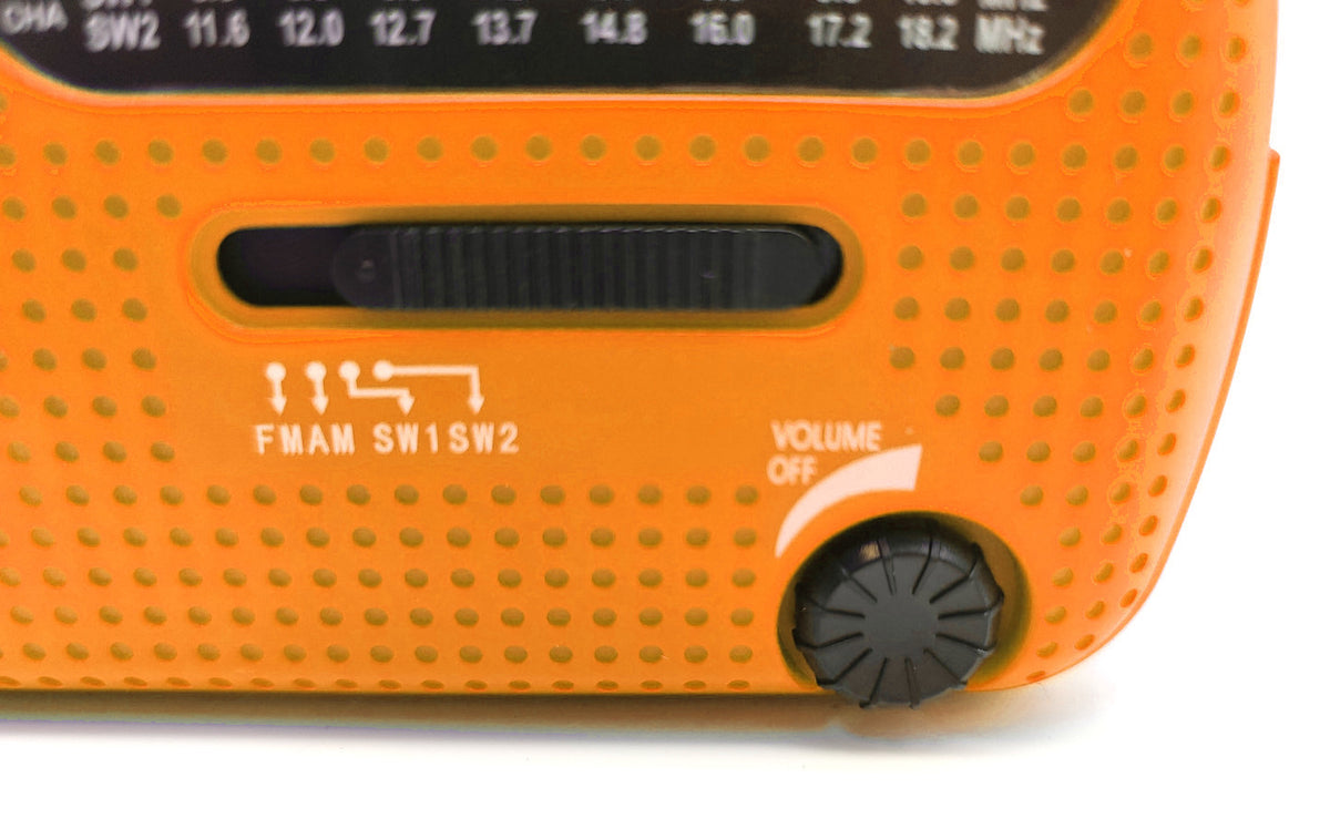 Fit4Blackout Solar-Notfallradio mit Dynamo – Orange