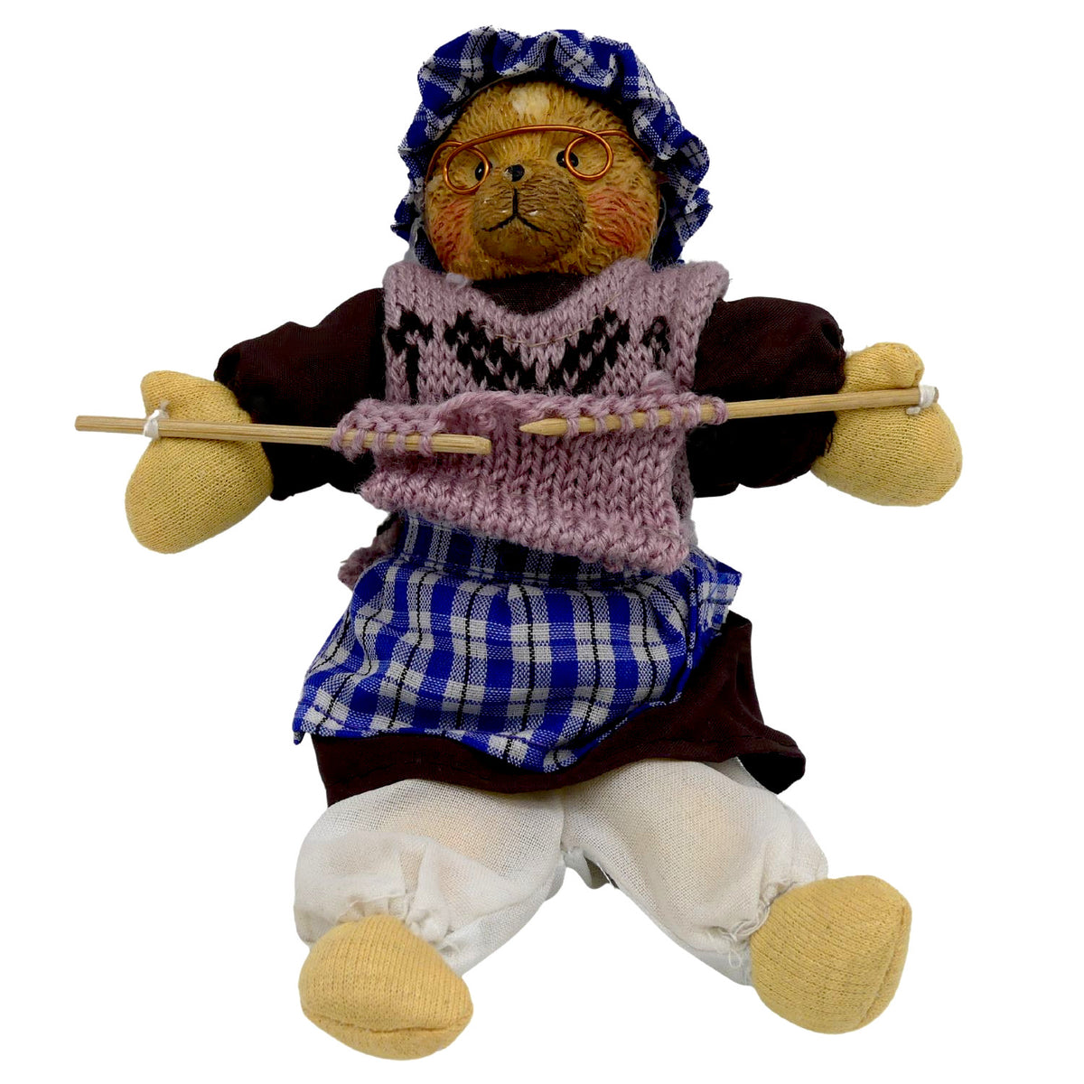 Puppenbär strickender Bär 500.055