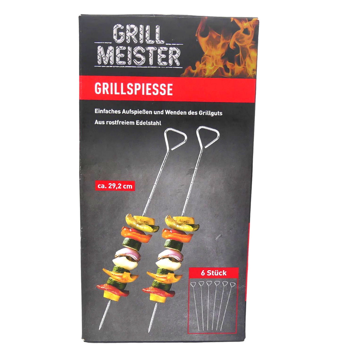 Grillmeister Grillspiesse 6 Stück