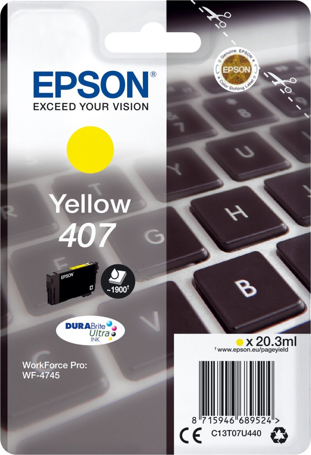 Epson  Tintenpatrone in Farbe yellow