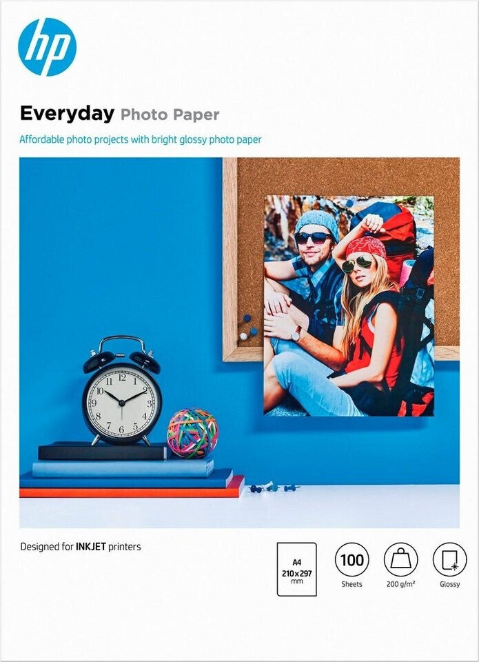 HP Everyday Fotopapier glänzend für Tintenstrahldrucker