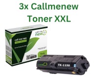 3x Callmenew Toner für Kyocera TK-1150K ECOSYS M 2135 2635 2735 P 2235