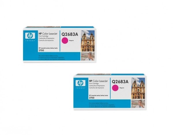 2x Original HP Toner 311A Q2683A für Color Laserjet 3700 3700DN B-Ware