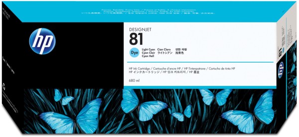 37113_Original_HP_Tinte_81_LCY_cyan_hell_(C4934A)_für_HP_Designjet_5000_5500_OEM_AG