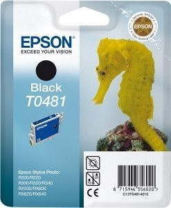 Original Epson Tinten Patrone T0481 schwarz für Stylus Photo 200 300 500 600