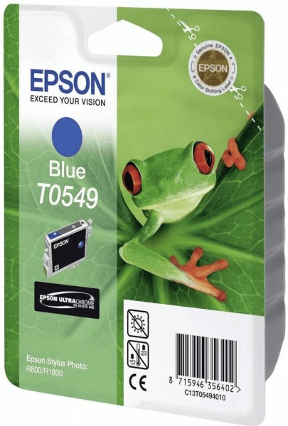 Original Epson Tinten Patrone T0549 blau für Stylus Photo 1800 800