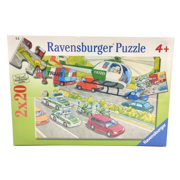 53057_Ravensburger_Puzzle_Unsere_Polzei_089161_2_x_20_Teile_26_x_18_cm_NEU_OVP