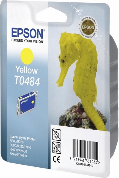 Original Epson Tinten Patrone T0484 gelb für Stylus Photo 200 300 500 600