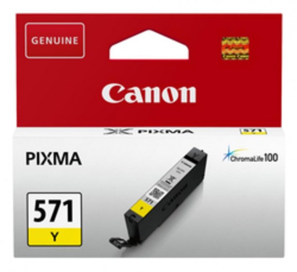 Original Canon Tintenpatrone CLI-571 yellow (gelb) für Pixma MG 5700 5750 6800 7700 7750