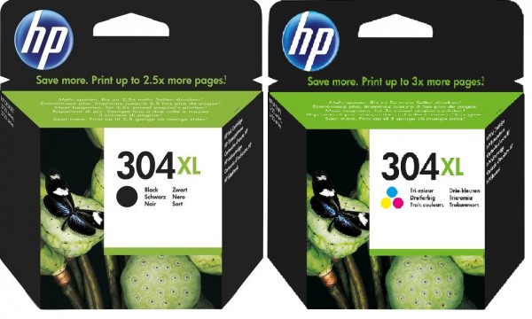 2 x Original HP 304 XL Tinte Patronen DESKJET 3720 3730 3732 3733 3735 MHD
