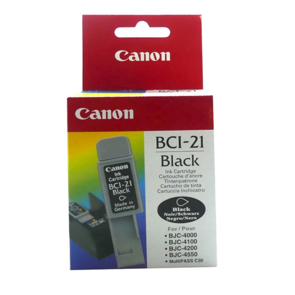 Original Canon Tinten Patrone BCI-21BK schwarz für BJC 400 2000 4000 5000