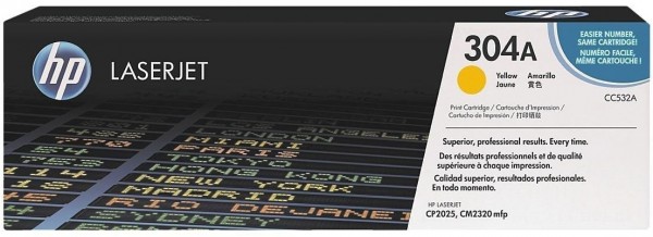 Original HP Toner 304A CC532A gelb für Laserjet CP2025 CM2320 mfp