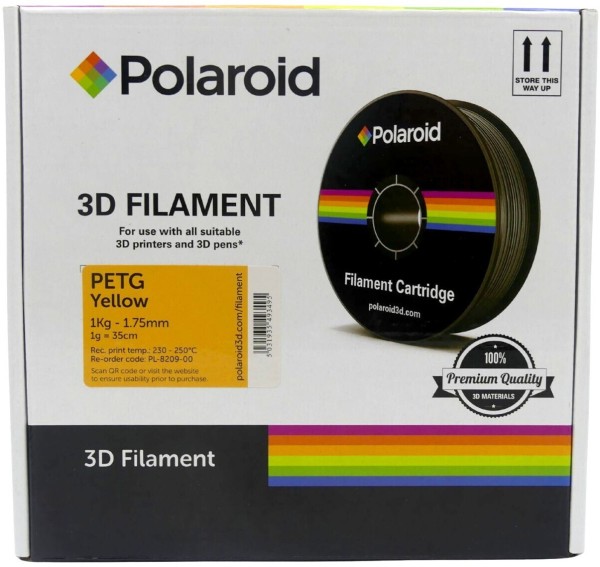 54689_Polaroid_Filament_yellow_PETG_PL-8209-00_Kassette_1,75_mm_1_kg