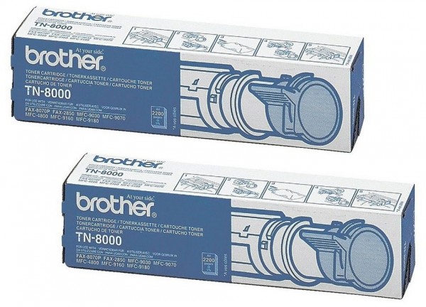 2x Original Brother Toner TN-8000 für MFC 9030 9070 4800 9160 9180