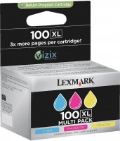 3x Original Lexmark Tinte Patrone 100XL für S505 Pro 901 805 705 205 Blister