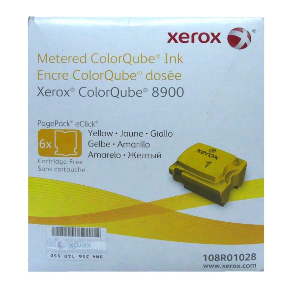 6x Original Xerox Tinte 108R01028 gelb für ColorQube 8900