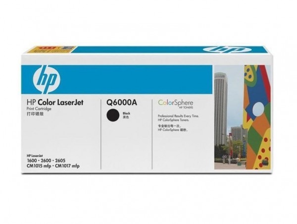 Original HP Toner 124A Q6000A Color Laserjet 1600 2600N 2605DN B-Ware