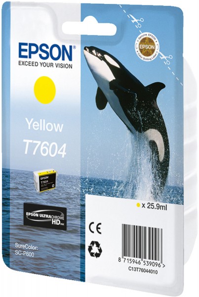 Original Epson Tinten Patrone T7601 gelb für SureColor SC-P 600