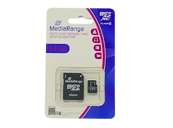 61308__MediaRange_Micro_SDXC_Speicherkarte_64_GB_mit_SD_Adapter