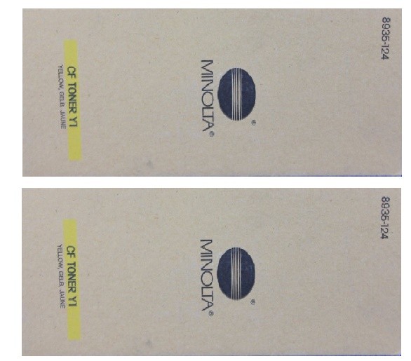 2x Original Konica Minolta Toner CF Y1 (8935-124) gelb für CF 900