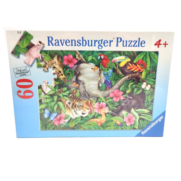 53028_Ravensburger_Puzzle_Tropical_Friends_095339_60_Teile_Tropenwald_Kinder_36_x_26_cm_NEU_OVP